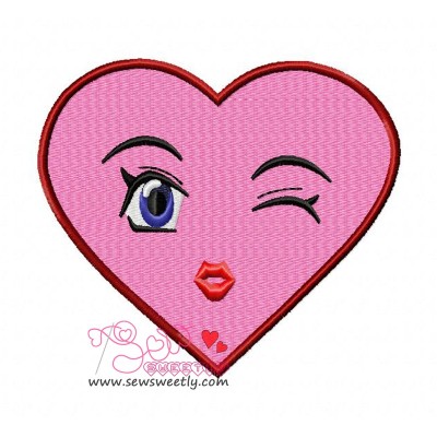Lovely Heart Embroidery Design Pattern-1