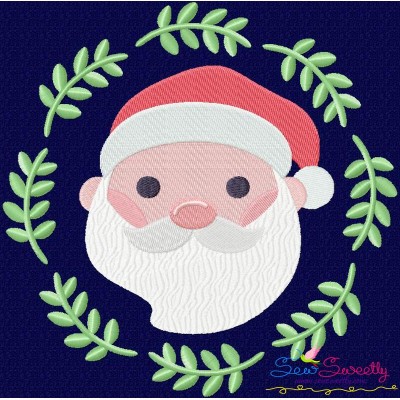 Christmas Frame Santa-2 Embroidery Design Pattern-1