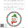 Christmas Frame- Snowman Embroidery Design Pattern-3