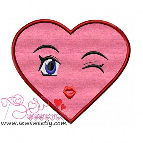 Lovely Heart Applique Design- 1