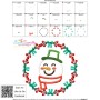 Christmas Frame- Snowman Applique Design Pattern-3