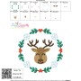 Christmas Frame- Reindeer Embroidery Design Pattern-3