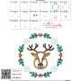 Christmas Frame- Reindeer Applique Design Pattern-3