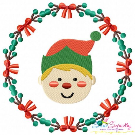 Christmas Frame- ELF Embroidery Design Pattern