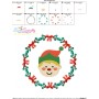 Christmas Frame- ELF Embroidery Design Pattern-3