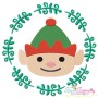 Christmas Frame ELF-2 Embroidery Design Pattern-1