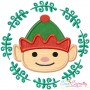 Christmas Frame ELF- 2 Applique Design Pattern-1