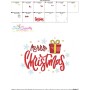 Merry Christmas Gift Lettering Embroidery Design Pattern-3