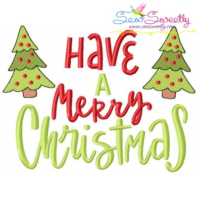Have a Merry Christmas Lettering Embroidery Design Pattern-1