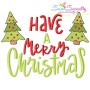 Have a Merry Christmas Lettering Embroidery Design Pattern-1