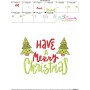 Have a Merry Christmas Lettering Embroidery Design Pattern-3