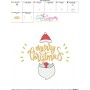 Merry Christmas Santa Lettering Embroidery Design Pattern-3