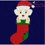 Christmas Maltese Dog Embroidery Design Pattern-1