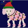 Christmas Poodle Dog Embroidery Design Pattern-3
