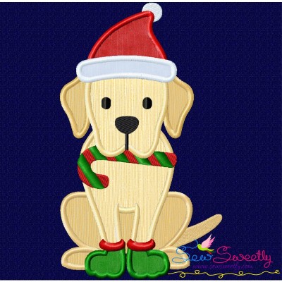 Christmas Labrador Dog Applique Design Pattern-1