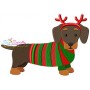 Christmas Dachshund Dog Embroidery Design Pattern-3