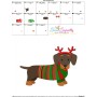 Christmas Dachshund Dog Embroidery Design Pattern-5