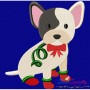 Christmas French Bulldog Embroidery Design Pattern-3