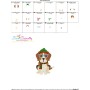 Christmas Beagle Dog Glasses Embroidery Design Pattern-3