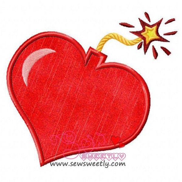 Exploding Heart Applique Design Pattern-1