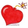 Exploding Heart Applique Design Pattern-1