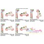 Merry Christmas Ribbon- Gifts Lettering Applique Design Pattern-2
