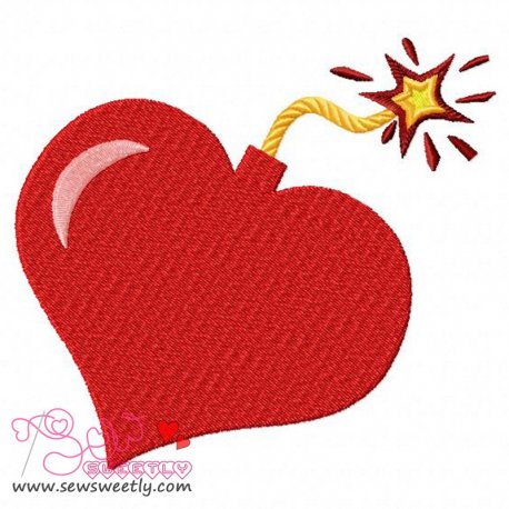 Exploding Heart Embroidery Design Pattern-1