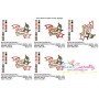 Merry Christmas Ribbon- Penguin Lettering Applique Design Pattern-2