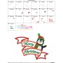 Merry Christmas Ribbon- Penguin Lettering Applique Design Pattern-3