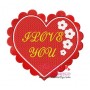Floral Valentine Heart Embroidery Design Pattern-1