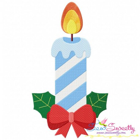 Christmas Candle-3 Embroidery Design Pattern