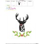 Red Nose Reindeer Silhouette-6 Embroidery Design Pattern-3