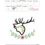 Red Nose Reindeer Silhouette-5 Applique Design Pattern-3