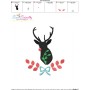 Red Nose Reindeer Silhouette-4 Embroidery Design Pattern-3