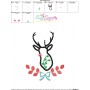 Red Nose Reindeer Silhouette-4 Applique Design Pattern-3