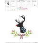 Red Nose Reindeer Silhouette-3 Embroidery Design Pattern-3