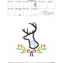 Red Nose Reindeer Silhouette-3 Applique Design Pattern-3