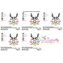 Red Nose Reindeer Silhouette-2 Applique Design Pattern-2