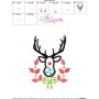 Red Nose Reindeer Silhouette-2 Applique Design Pattern-3