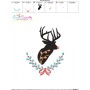 Red Nose Reindeer Silhouette-1 Embroidery Design Pattern-3