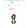 Christmas Collie Dog Embroidery Design Pattern-3