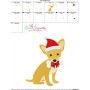 Christmas Chihuahua Dog Embroidery Design Pattern-3