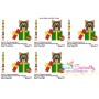 Christmas Yorkie Dog Embroidery Design Pattern-2