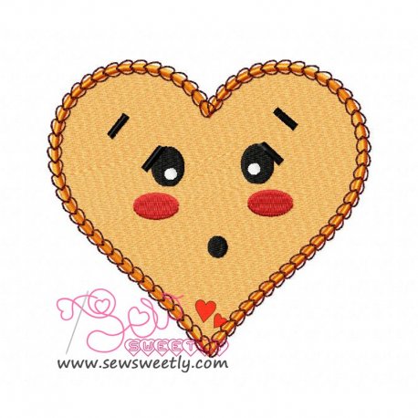 Orange Heart Embroidery Design Pattern-1