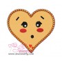 Orange Heart Embroidery Design Pattern-1