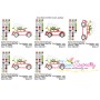 Christmas Bug Car With Tree Applique Design Pattern-2