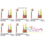Christmas Candles Flowers Embroidery Design Pattern-2