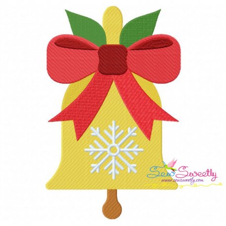 Christmas Bell Ribbon Embroidery Design Pattern-1
