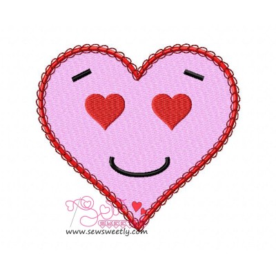 Pink Heart Embroidery Design Pattern-1