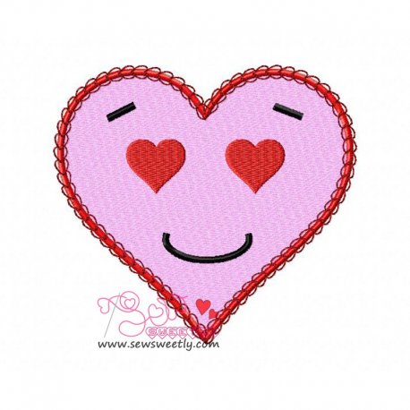 Pink Heart Embroidery Design Pattern-1